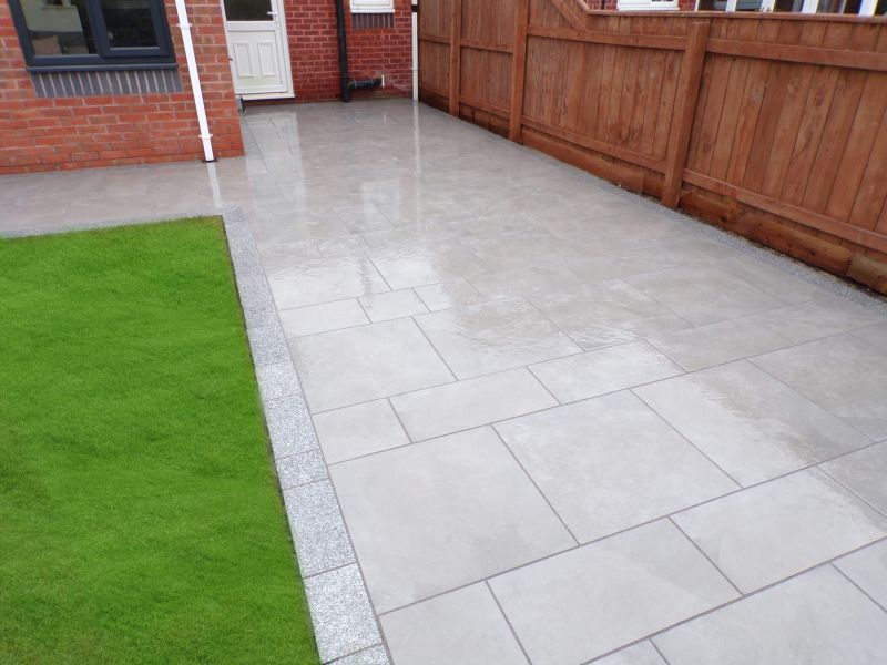 Concrete paver patio